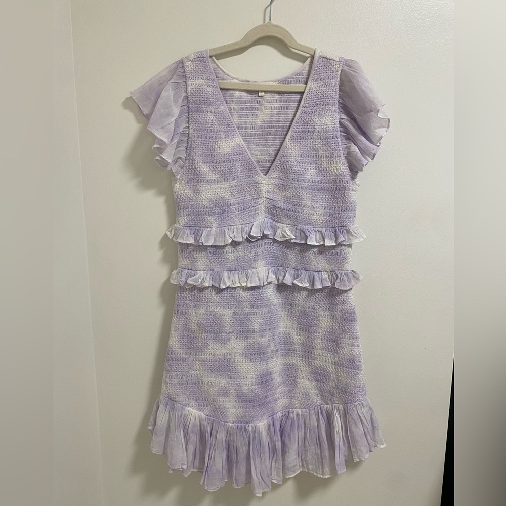 LoveShackFancy Lilac Smocked Dress